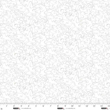 Best of Cream & Sugar White on White Scribbles Fabric Yardage - quilt fabric for sewing and quilting projects