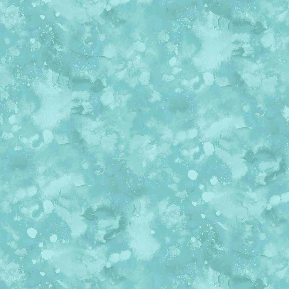 Meow Mix Pale Teal Watercolor Texture Fabric Yardage at Quilted Joy