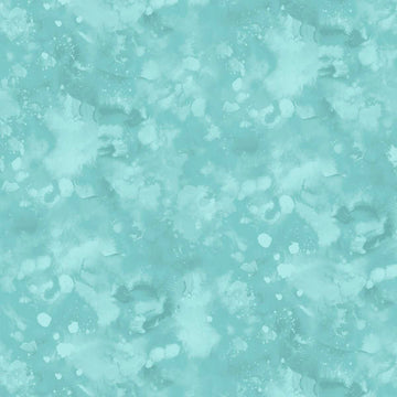 Meow Mix Pale Teal Watercolor Texture Fabric Yardage at Quilted Joy
