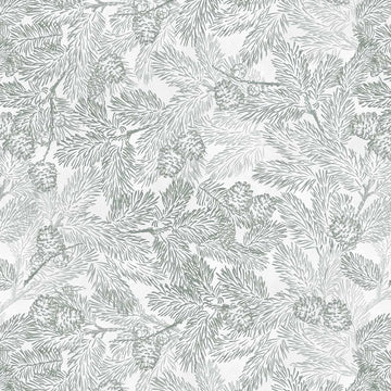 Just a Dusting Mist Pine Etching Fabric Yardage - quilt fabric for sewing and quilting projects