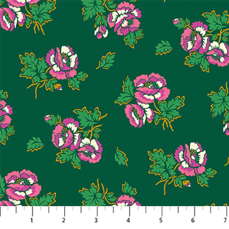 Wild Abandon Teal Unbound Fabric Yardage