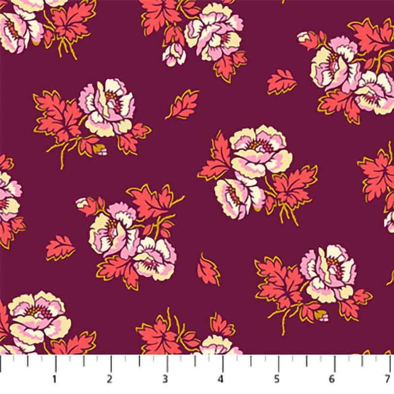 Wild Abandon Plum Unbound Fabric Yardage