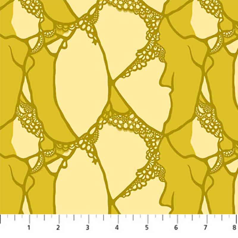 Wild Abandon Gold Entangled Fabric Yardage