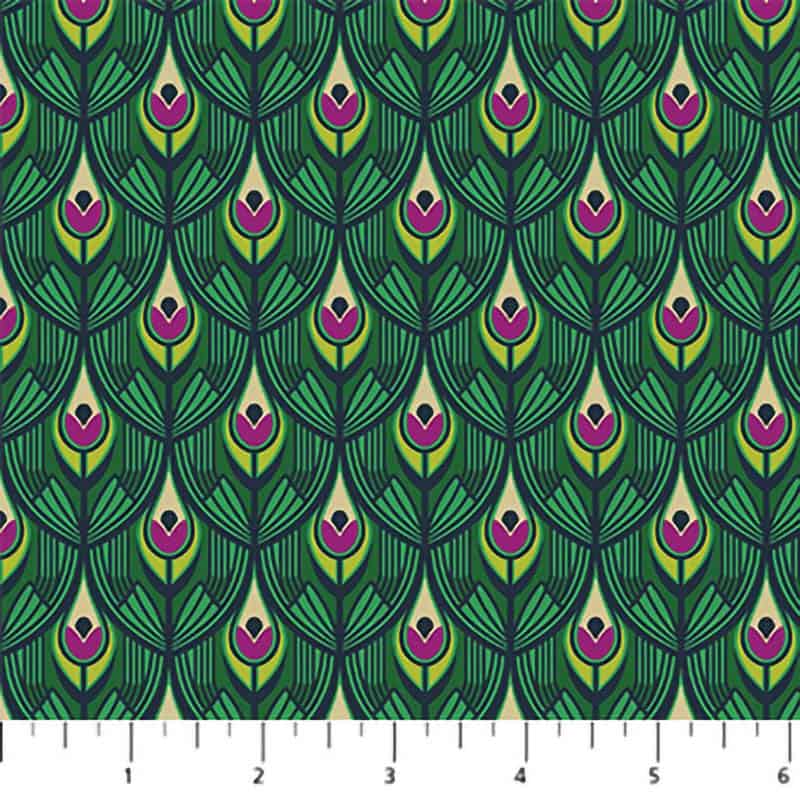 Wild Abandon Teal Swagger Fabric Yardage