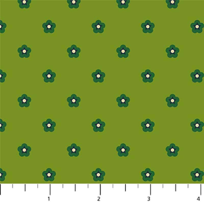 Wild Abandon Green Whimsy Fabric Yardage