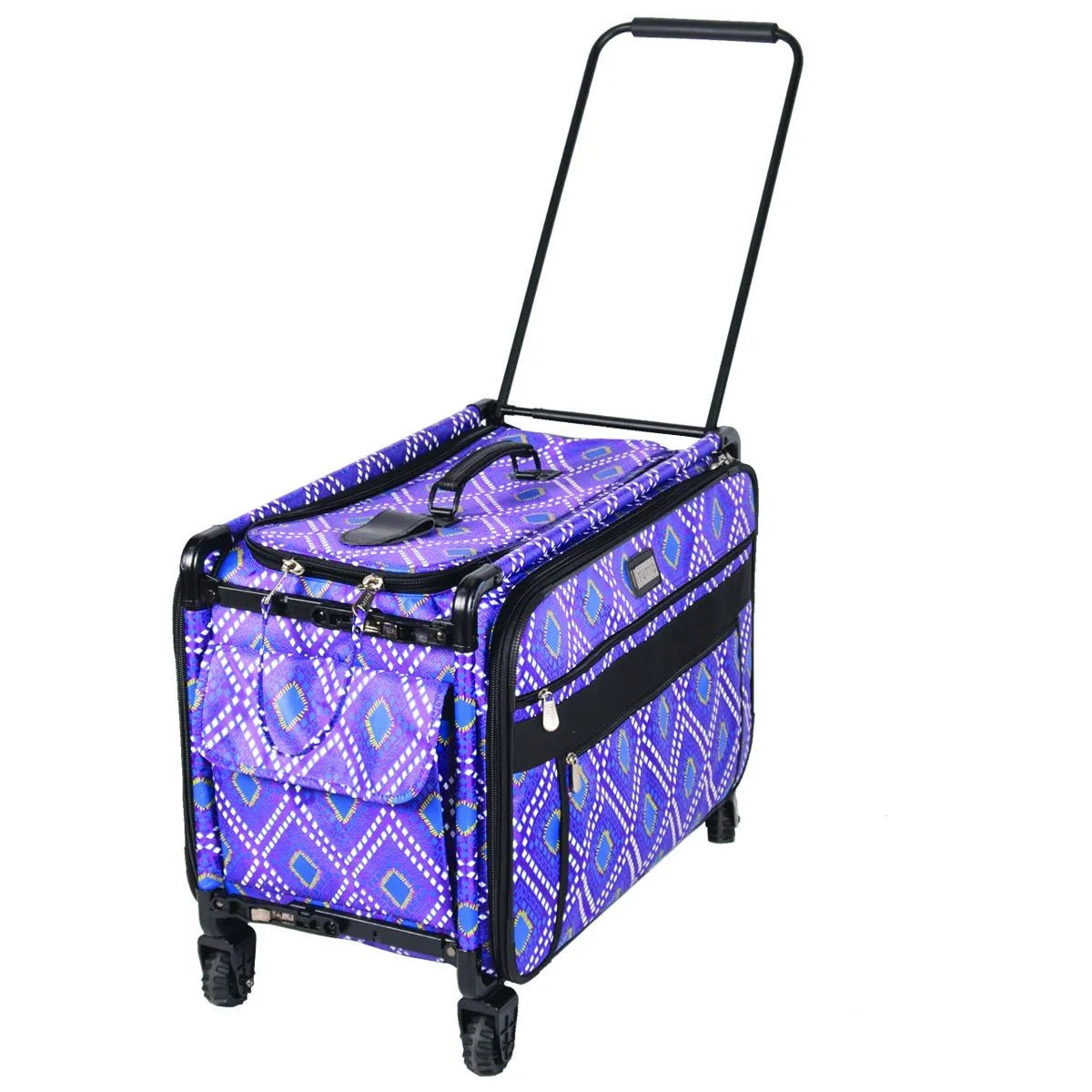 Tutto 24" Purple Diamond Sewing Machine Case On Wheels XL