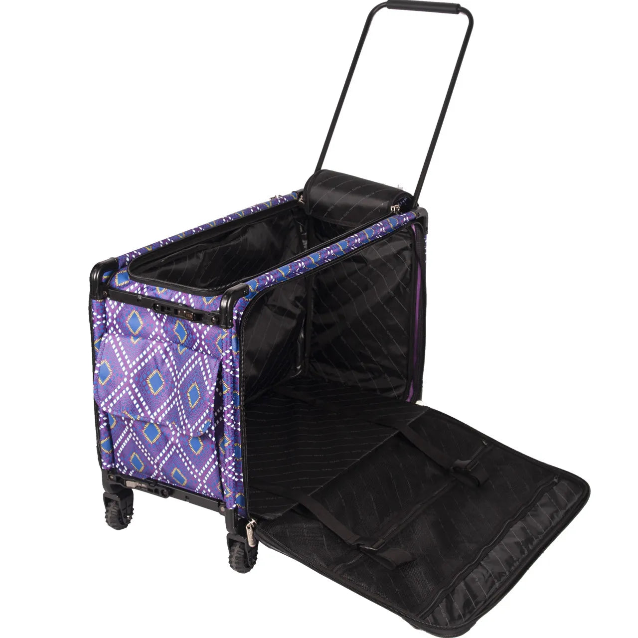Tutto 24" Purple Diamond Sewing Machine Case On Wheels XL