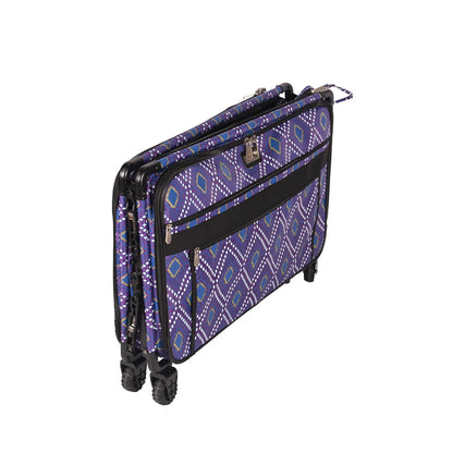 Tutto 24" Purple Diamond Sewing Machine Case On Wheels XL