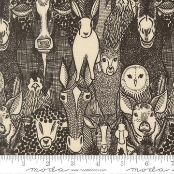 The Henhouse Barnyard Faces Novelty Animals Iron Fabric Yardage - quilt fabric for sewing and quilting projects