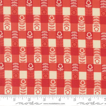 The Henhouse Flower Plaid Checks and Gingham Barn Fabric Yardage - quilt fabric for sewing and quilting projects