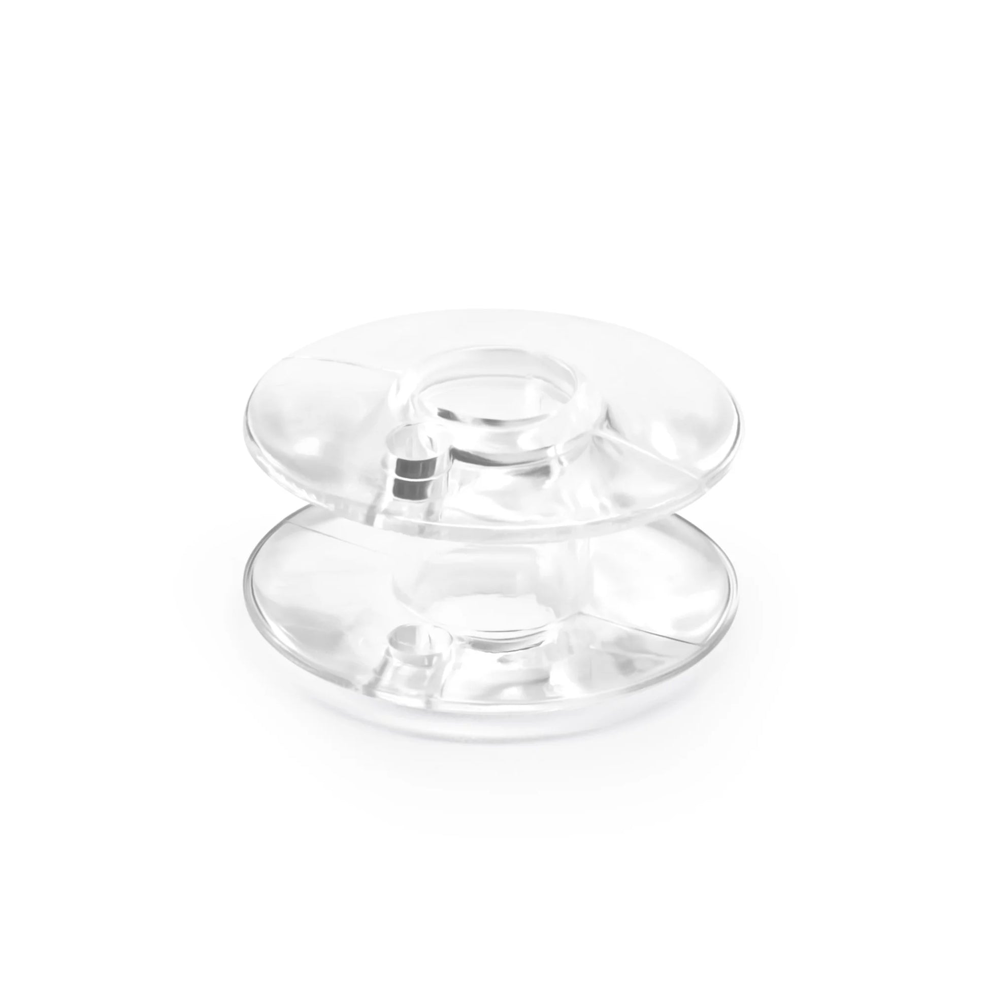 A Dritz 12 Count Plastic Class 66 Bobbin from Checker Distributor is shown standing upright on a white background.