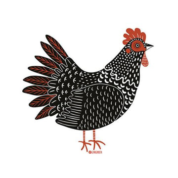 Gingiber Sticker Chicken - quilting supply from Quilted Joy