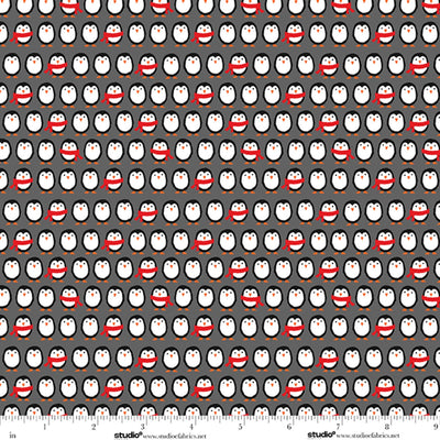 The Cool Club Storm Mini Penguins Flannel Fabric Yardage
