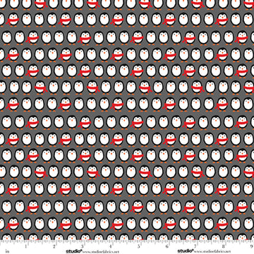 The Cool Club Storm Mini Penguins Flannel Fabric Yardage by Studio E - winter penguin print flannel