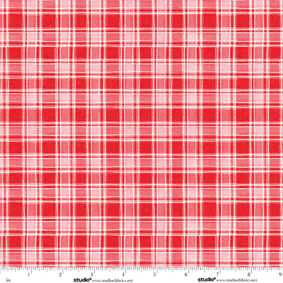 The Cool Club Red Plaid Flannel Fabric Yardage by Studio E - winter plaid flannel fabric