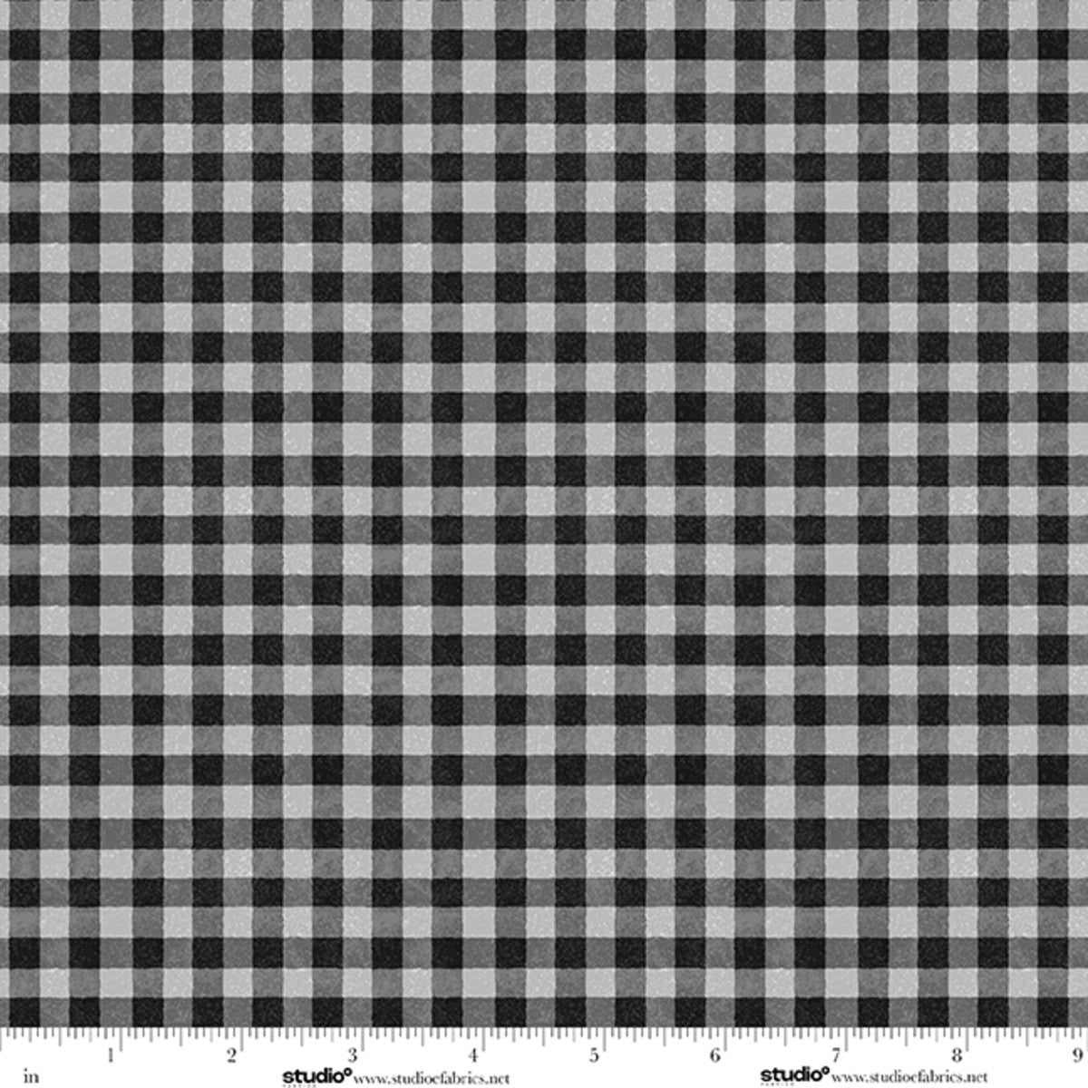 The Cool Club Charcoal Gingham Flannel Fabric Yardage by Studio E - winter gingham check flannel