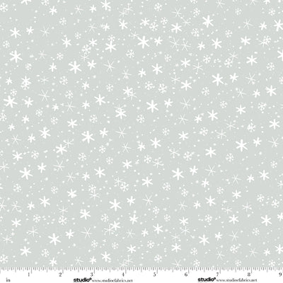 The Cool Club Cloud Small Snowflake Toss Flannel Fabric Yardage