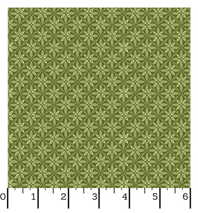 Ruler Kimberbell Basics Tufted Green Fabric Yardage