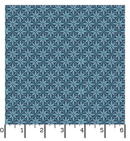 Ruler Kimberbell Basics Tufted Navy Fabric Yardage