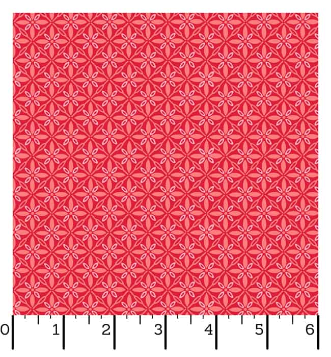 Ruler Kimberbell Basics Tufted Red Fabric Yardage