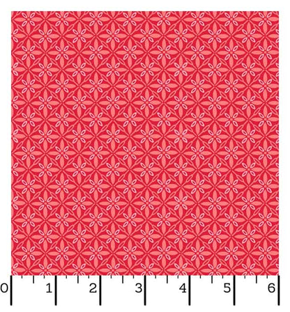 Ruler Kimberbell Basics Tufted Red Fabric Yardage