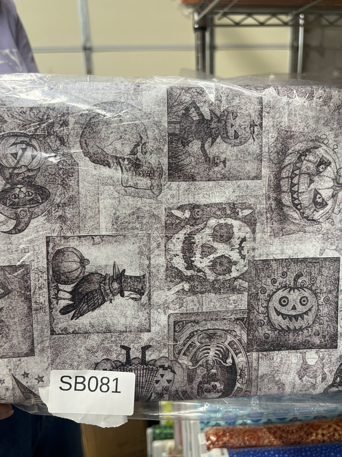 Jeepers Creepers Halloween-theme quilting fabric short bolt