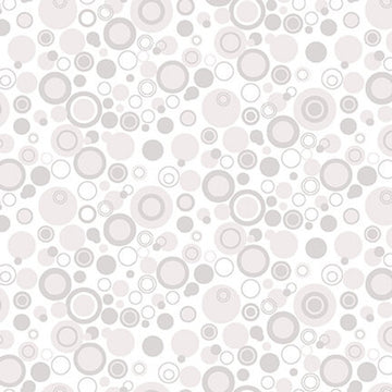 Bubble Dot Basics Grey on White Fabric Yardage
