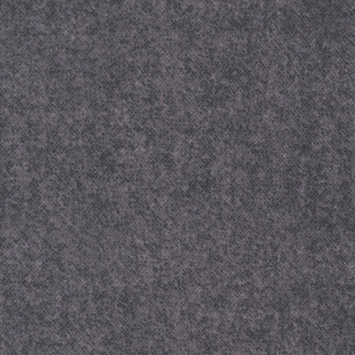 Close-up of Benartex Winter Wool Smoke Flannel Fabric Yardage, featuring a dark gray, textured surface with a mottled, felt-like appearance and soft finish.