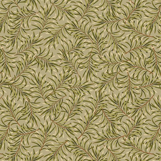 Boughs of Beauty Moss Green 108" Wide Quilt Backing Fabric