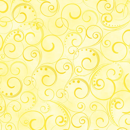 Swirling Splendor - Light Yellow #9705W33B, available at Quilted Joy