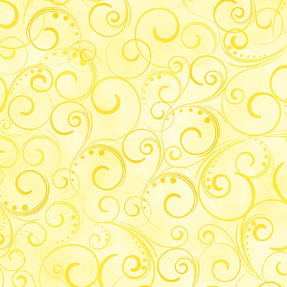 Swirling Splendor - Light Yellow #9705W33B, available at Quilted Joy