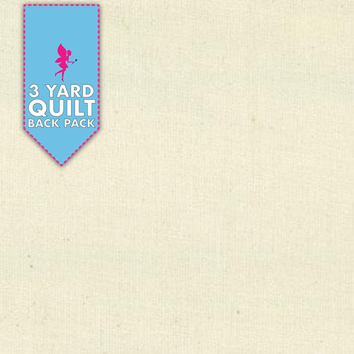 120" Wide 200 Count Muslin Natural 3 Yard Quilt Back Pack