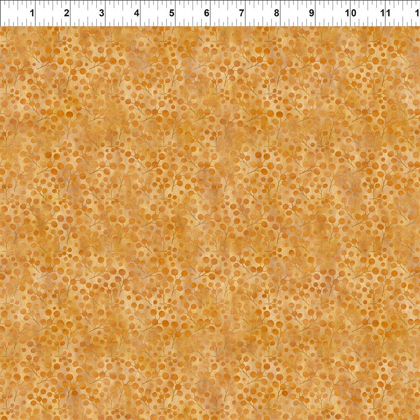 Autumn Celebration Gold Berries Fabric Yardage
