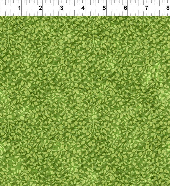 On the Go Green Leaves Fabric Yardage