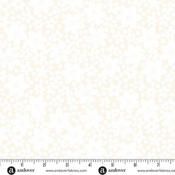 Color Me Whispered Blue Cotton Laced Blooms Fabric Yardage - quilt fabric for sewing and quilting projects