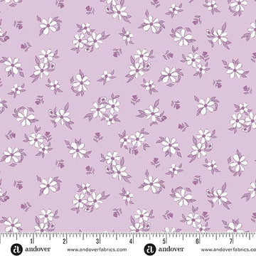 Color Me Whispered Periwinkle Treasure Blooms Fabric Yardage - quilt fabric for sewing and quilting projects