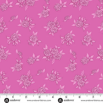 Color Me Whispered Magenta Rosy Haze Fabric Yardage - quilt fabric for sewing and quilting projects