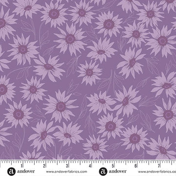 Color Me Whispered Periwinkle Marguerite Mist Fabric Yardage - quilt fabric for sewing and quilting projects