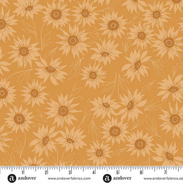 Color Me Whispered Saffron Marguerite Mist Fabric Yardage - quilt fabric for sewing and quilting projects