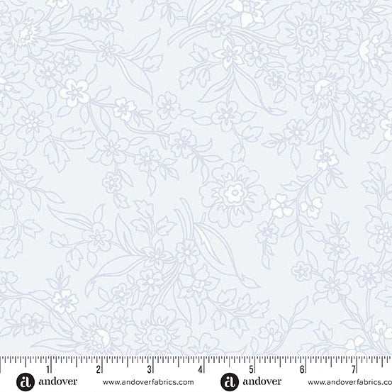 Simply Light Sky Meadow blue tonal cotton fabric yardage