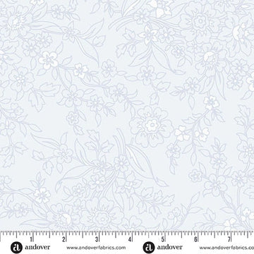 Simply Light Sky Meadow blue tonal cotton fabric yardage