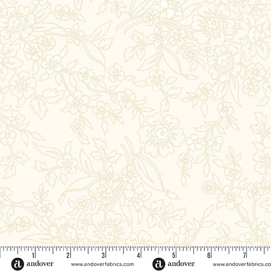 Simply Light Parchment Meadow soft neutral tonal cotton fabric yardage
