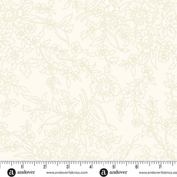 Simply Light Parchment Meadow soft neutral tonal cotton fabric yardage