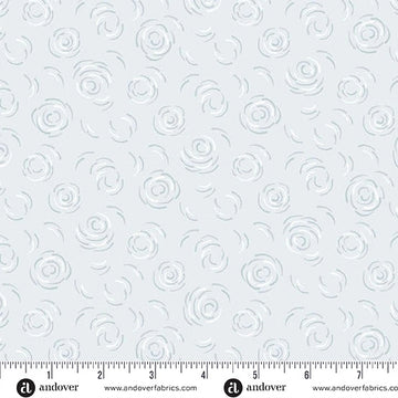 Simply Light Seafoam Ripple teal tonal cotton fabric yardage