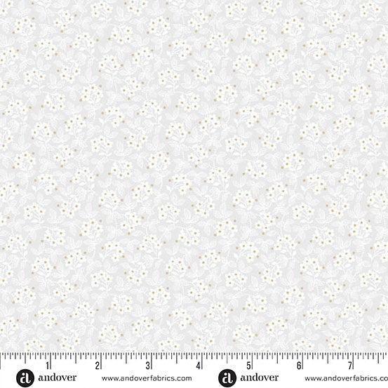Simply Light Silver Underfoot tonal cotton fabric yardage