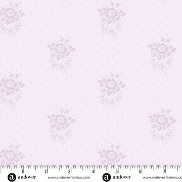 Simply Light Lilac Petite Bouquet tonal cotton fabric yardage
