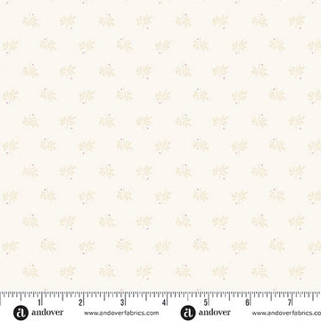 Simply Light Almond Frond warm tonal cotton fabric yardage