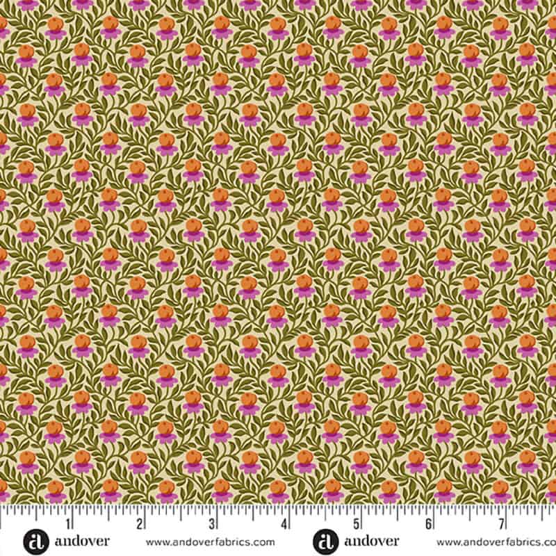 Moonlight Roses Cream Buds Fabric Yardage