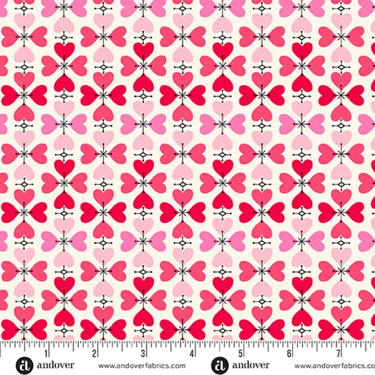 Heart and Soul White Cross My Heart Fabric Yardage