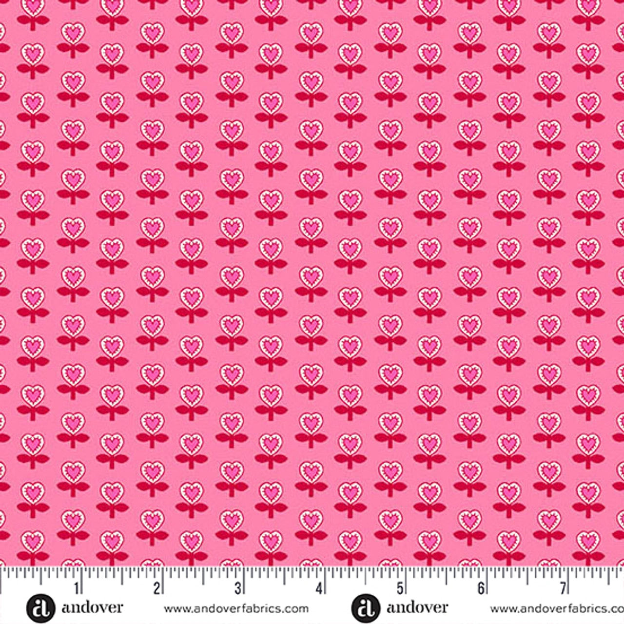 Heart and Soul Pink Love Blooms Fabric Yardage